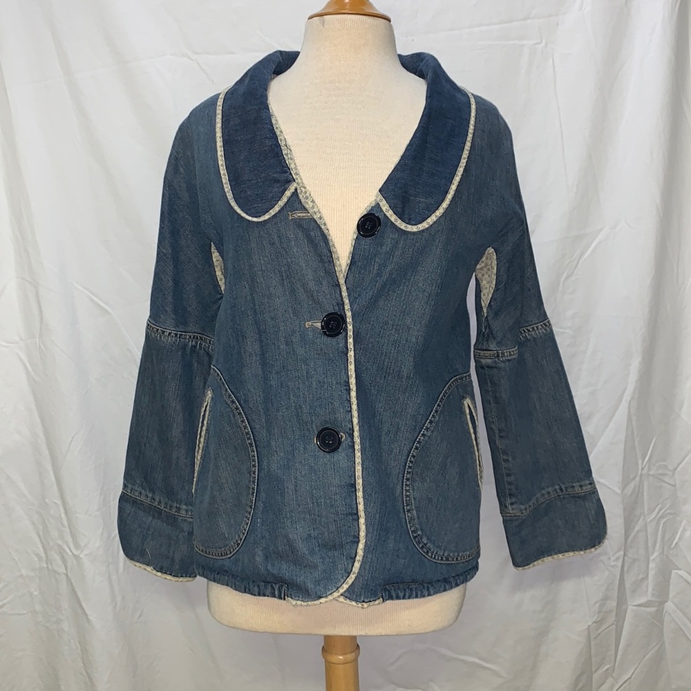 Marc Jacobs denim jacket quilted lining Size L